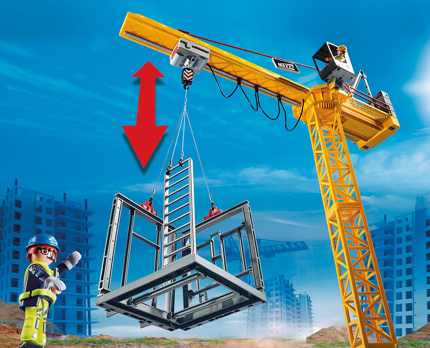 Playmobil RC Crane with Building Section