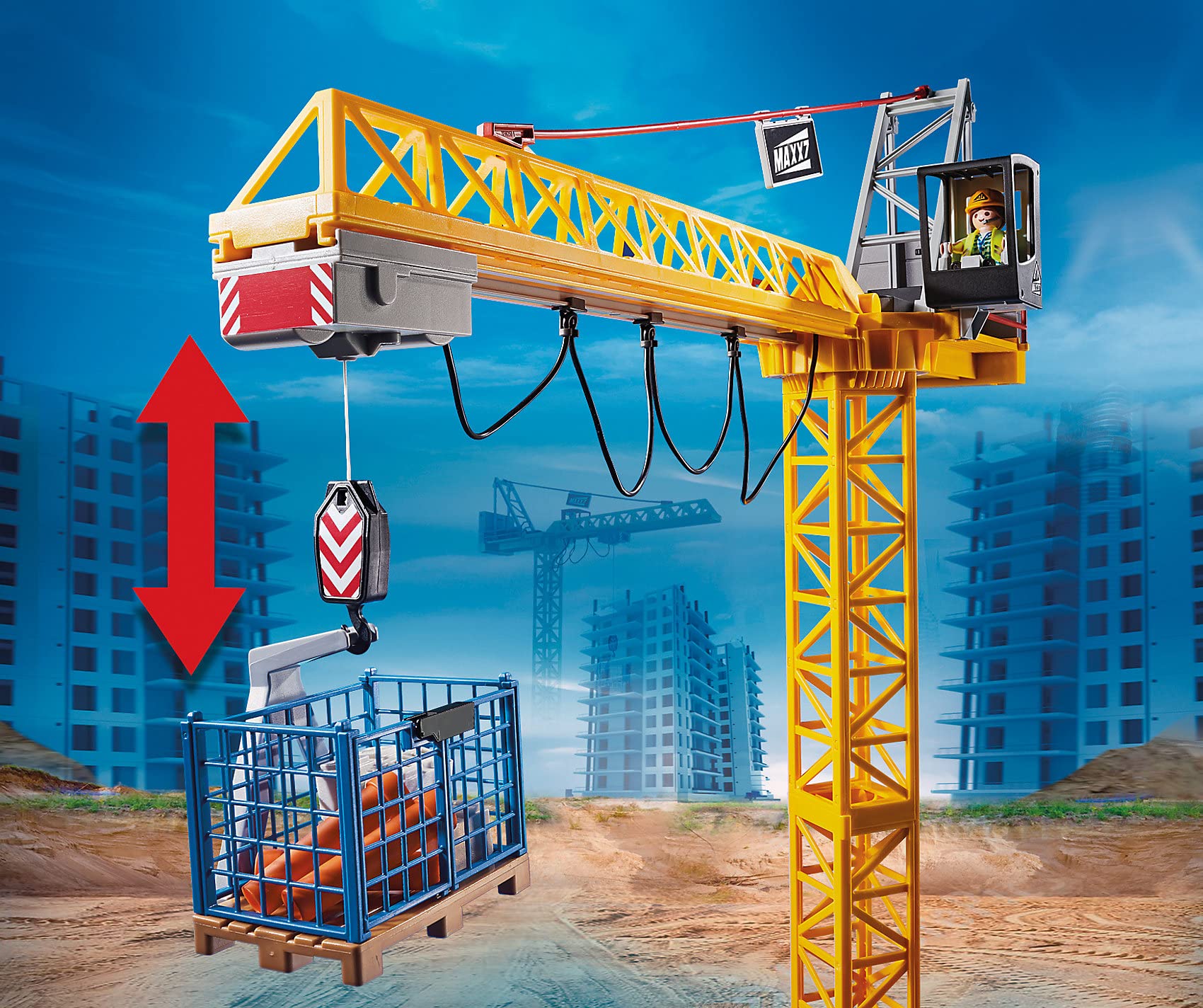 Playmobil RC Crane with Building Section