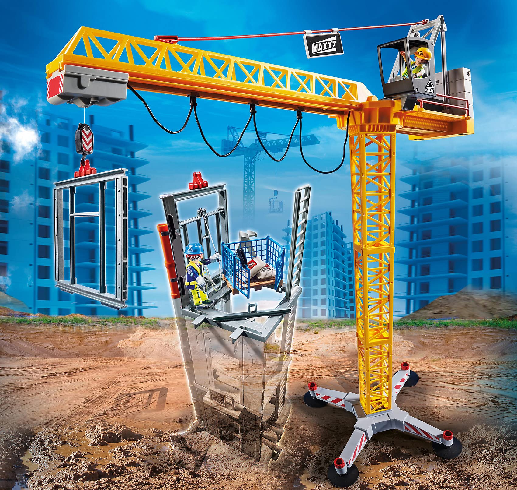 Playmobil RC Crane with Building Section