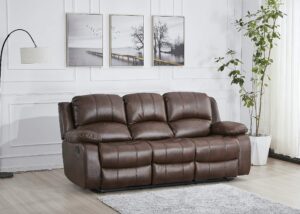 betsy furniture bonded leather reclining sofa in multiple colors, 8018 (brown, sofa)