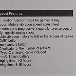 NEXiLUX Wireless Pro Mini Controller Compatible with Nintendo Switch (Motion Sensor & Turbo Enhanced), PC, Android Phone and Android TV - Light Gray (NXL-95227)