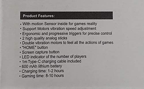 NEXiLUX Wireless Pro Mini Controller Compatible with Nintendo Switch (Motion Sensor & Turbo Enhanced), PC, Android Phone and Android TV - Light Gray (NXL-95227)