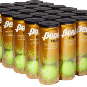 Penn Tour Regular-Duty Felt Clay Court Tennis Balls (3-Ball Can) (24 Cans = 1 Case)