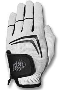 caddy daddy claw golf gloves for men | mesh gloves for breathability | flex-mesh design | silicone-web coating for max. grip | left & right hand | 100% machine-washable | black, white, grey