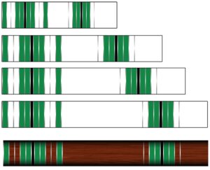 white water archery non-laminated clear transparent green crests traditional 13 arrow wraps 15 pc pack choose length width (5, 1.4)