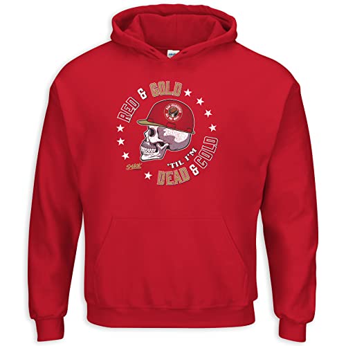 Red & Cold Til I'm Dead and Cold T-Shirt for San Francisco Football Fans (SM-5XL) (Red Hoodie, X-Large)