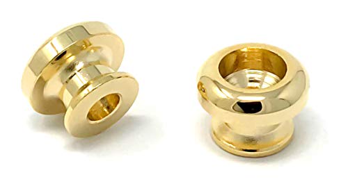 Vintage Forge Guitar Strap Buttons Gold Modern Style for Guitar and Bass (2) with Screws and Felt Washers Universal Fit for Ibanez, ESP, Jackson and more SB75-GLD