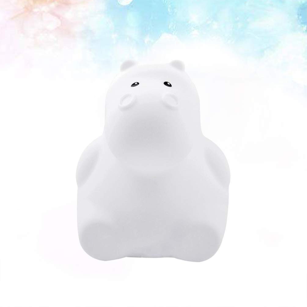 Night Light Creative Hippo Color Changing Night Light Hippo Silicone Lights Nursery Lamp for Bedroom