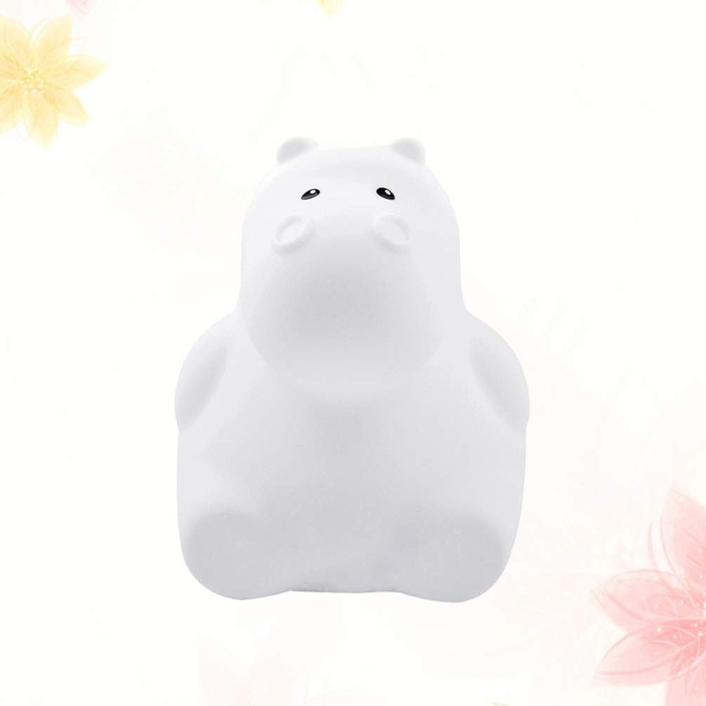 Night Light Creative Hippo Color Changing Night Light Hippo Silicone Lights Nursery Lamp for Bedroom