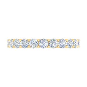 2.2 Carat Prong Set Diamond Eternity ring in 14K Yellow Gold - IGI Certified (Ring Size 4)