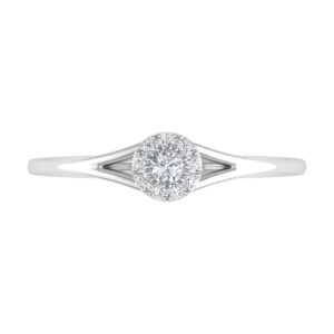 0.09 Carat Prong Set Diamond Engagement Ring in 10K White Gold (Ring Size 8)