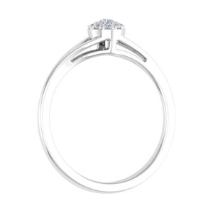 0.09 Carat Prong Set Diamond Engagement Ring in 10K White Gold (Ring Size 8)