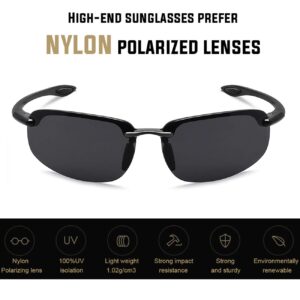 JULI Eyewear Nylon Polarized Sunglasses for Men Women Driving Fishing Baseball Driving