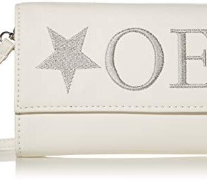 OES Eastern Star Cross Body Clutch Purse with Detachable Chain Shoulder Strap, White, Medium