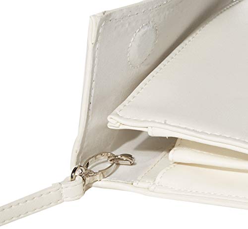 OES Eastern Star Cross Body Clutch Purse with Detachable Chain Shoulder Strap, White, Medium