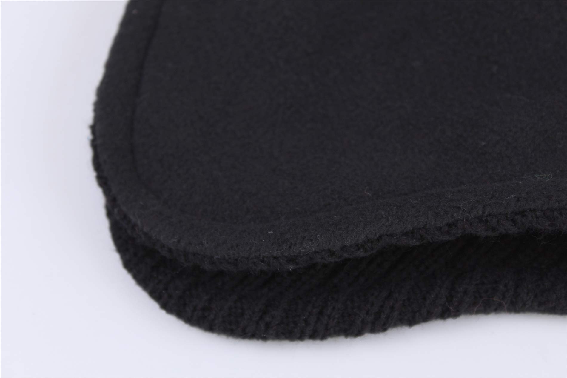 Connectyle Outdoor Men's Daily Beanie Hat Warm Snow Ski Cap Winter Fleece Earflap Watch Hat Black