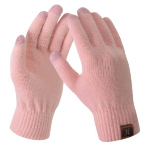 FZ FANTASTIC ZONE Women's Winter Touchscreen Wool Magic Gloves Warm Knit Fleece Lined for Women