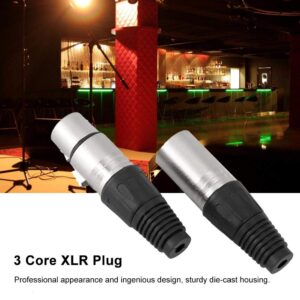 Dioche 5 Pair XLR Connectors XLR 3 Pin Male/Female Audio Mic Microphone Connector for Power Microphone Connector