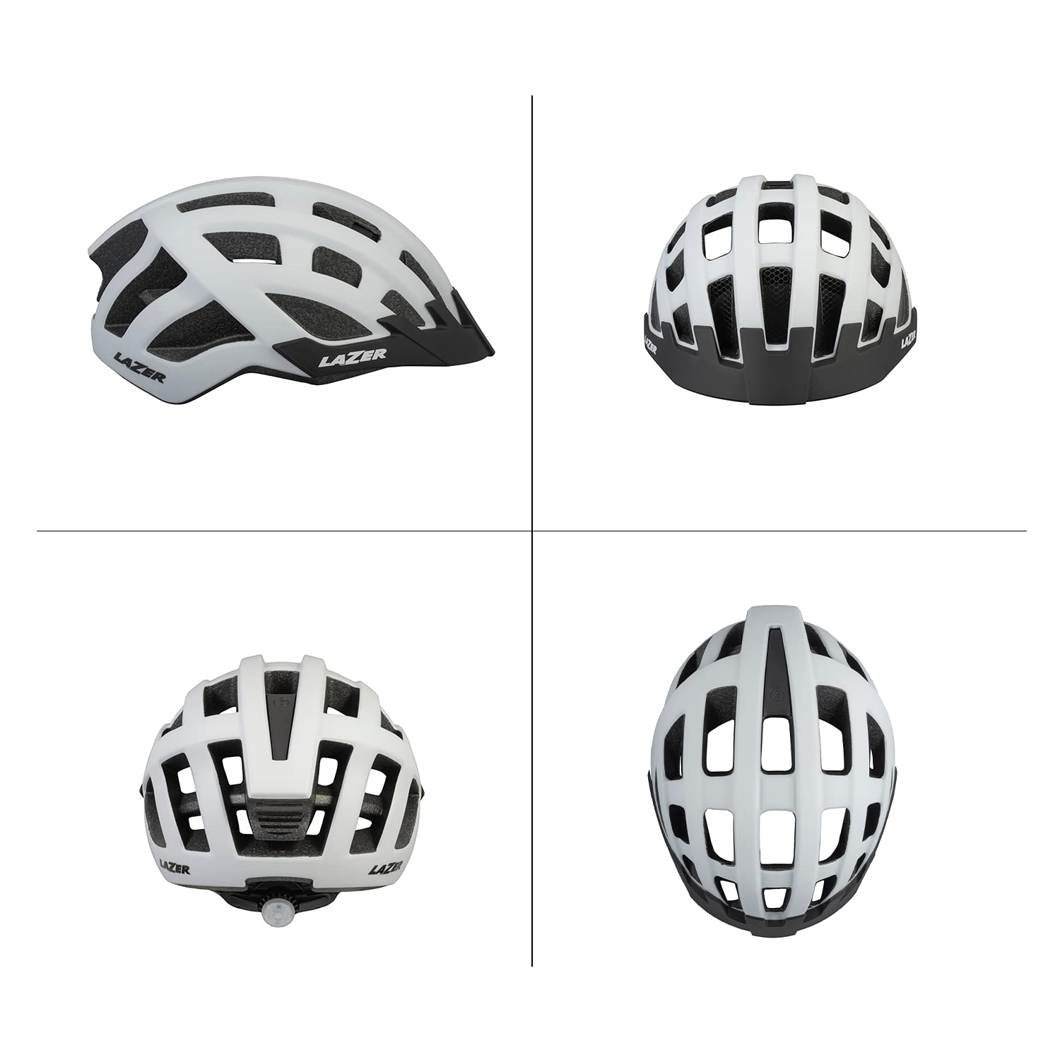 LAZER Helmet Compact DLX, Matte White, One Size