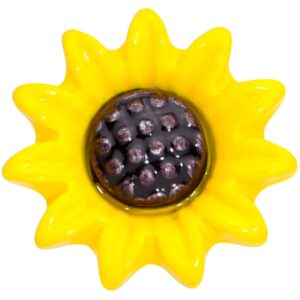 Body Candy 16G Womens 316L Stainless Steel Yellow Brown Sunflower Cartilage Earring Helix Tragus Jewelry 1/4"