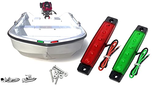 Tree Leds Marine Boat led Navigation Stern Bow Lights Waterproof for Boat, Kayak, Starboard, Small & Big Watercraft 12V DC Red and Green Stripe Kit Long-Life Lenses Durability