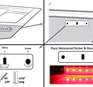 Tree Leds Marine Boat led Navigation Stern Bow Lights Waterproof for Boat, Kayak, Starboard, Small & Big Watercraft 12V DC Red and Green Stripe Kit Long-Life Lenses Durability