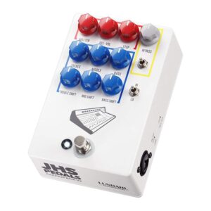 JHS Pedals Colour Box V2 Preamp, CBOXV2 Guitar Effects Pedal, Multi-instrument Compatible, Studio-grade EQ and Distortion Generator, 9V DC, Multicolor