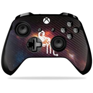 mightyskins carbon fiber skin for microsoft xbox one x controller - scorpio | protective, durable textured carbon fiber finish | easy to apply, remove, and change styles | made in the usa