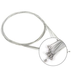 Ejoyous Bike Shift Cable, 10PCS Stainless Steel Derailleur Wire Kit, 2M, Silver