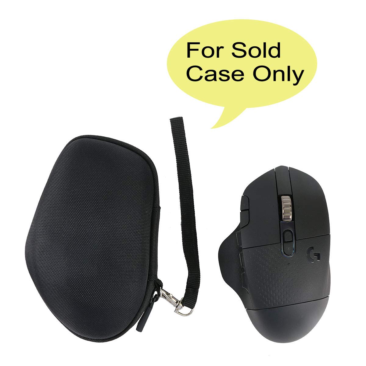 co2CREA Hard Travel Case Replacement for Logitech G604 Lightspeed Wireless Gaming Mouse (Black Case)