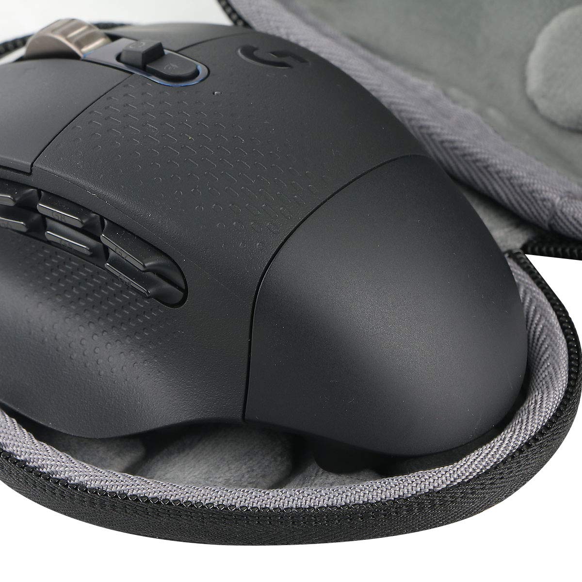 co2CREA Hard Travel Case Replacement for Logitech G604 Lightspeed Wireless Gaming Mouse (Black Case)