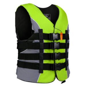 XGEAR Adult USCG Life Jacket Vest Water Sports (Lime, M)