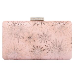 fawziya evening clutch rhinestone sequin fireworks embroidered novelty oversized purses for women formall-champagne