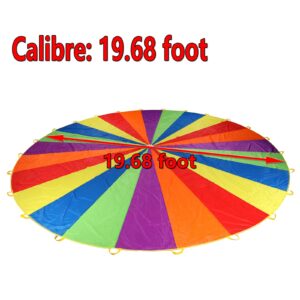 Sonyabecca Play Parachute for Kids Tent Cooperative Team Building Birthday Games (20ft)