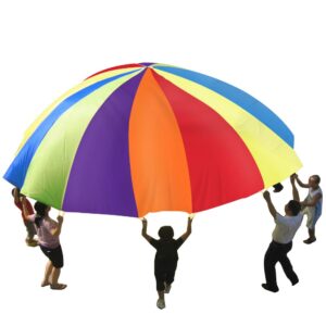 Sonyabecca Play Parachute for Kids Tent Cooperative Team Building Birthday Games (20ft)