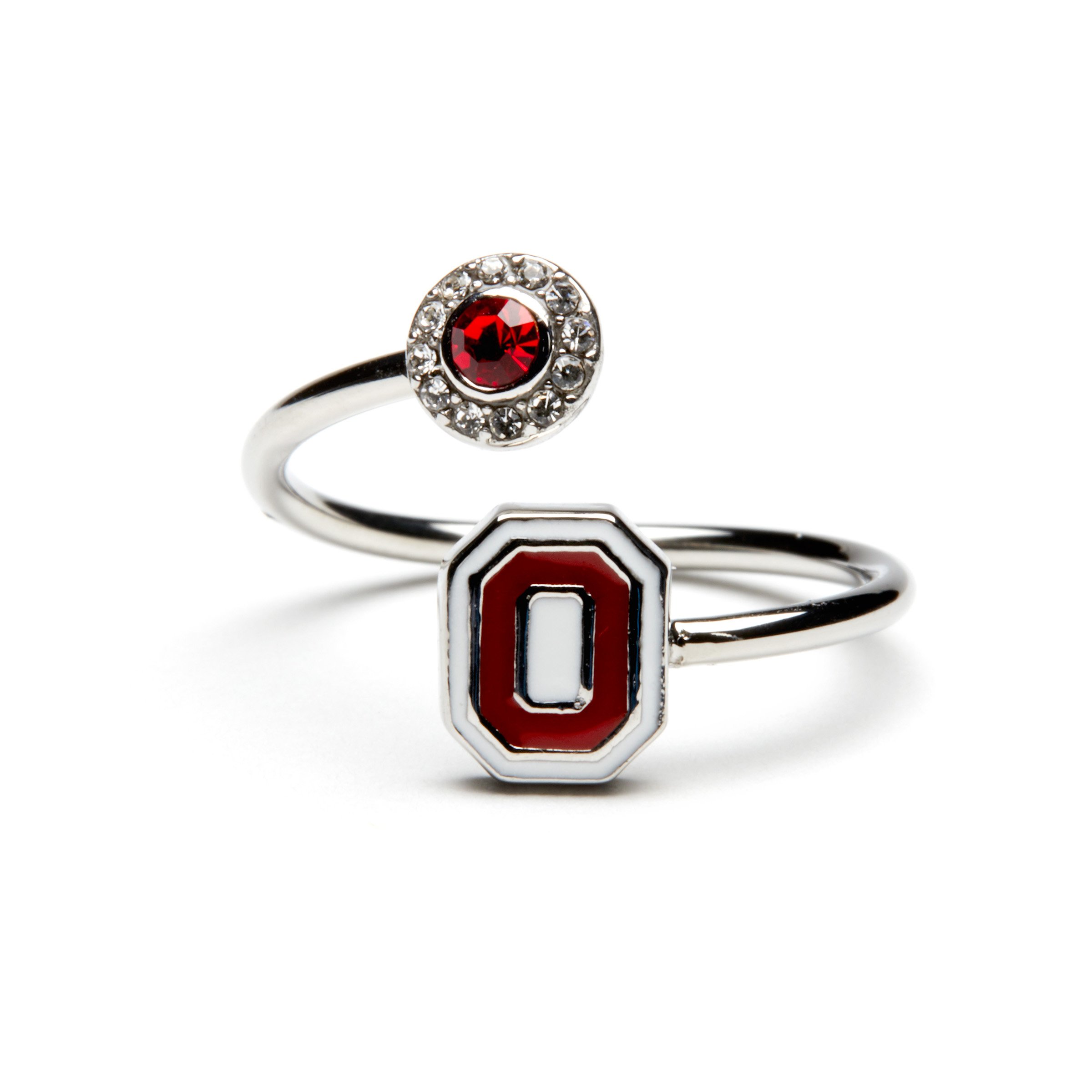 Ohio State Ring | Ohio State Buckeye Jewelry | OSU Jewelry | OSU Ring | Perfect Ohio State Gift for Christmas and Graduation (Three Ring Set - Block O, Brutus, OH-IO rings)