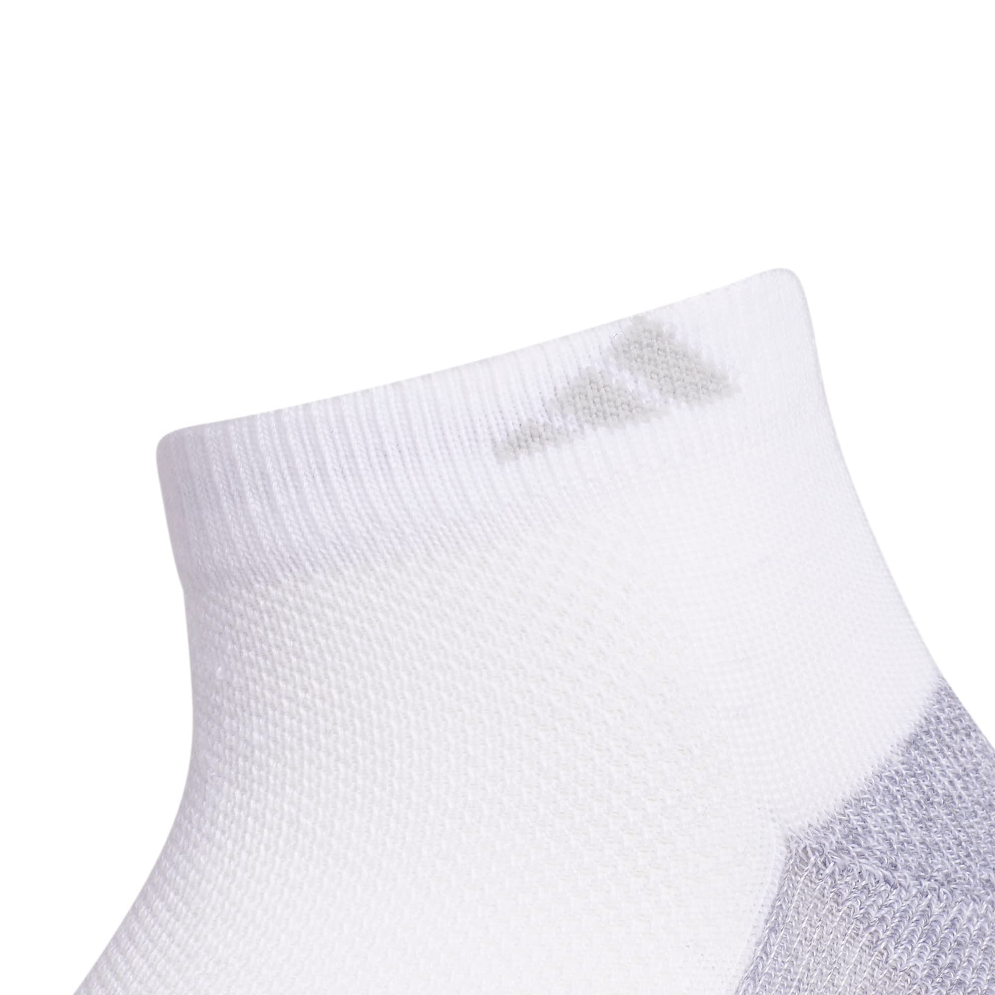 adidas unisex child Kids-boy's/Girl's Cushioned Angle Stripe (6-pair) Low Cut Sock, White/Grey/Light Onix Grey, Large US