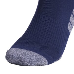 adidas 3-Stripe Hoop Soccer Socks (1-Pair) with Arch Compression for a Secure fit, Team Navy Blue/White, Medium