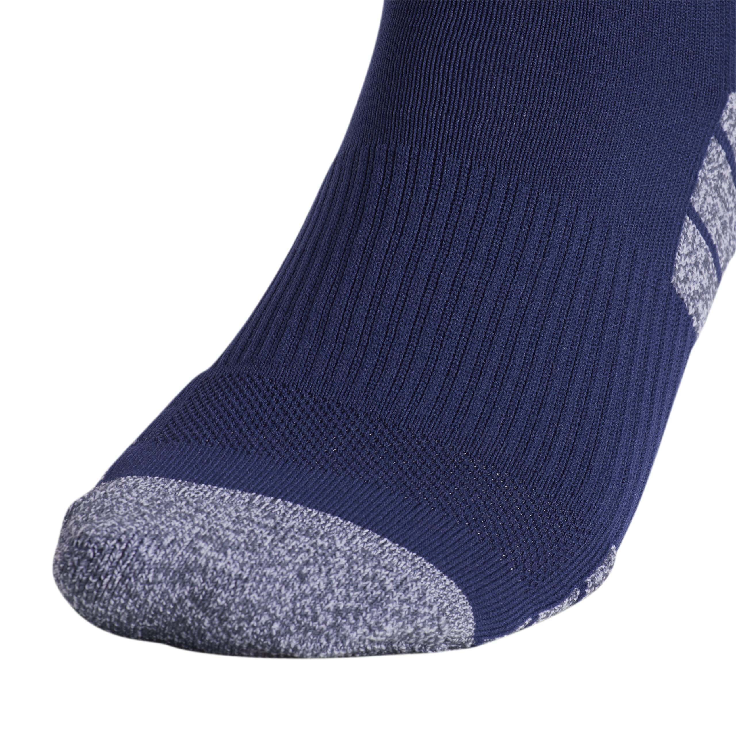 adidas 3-Stripe Hoop Soccer Socks (1-Pair) with Arch Compression for a Secure fit, Team Navy Blue/White, Medium