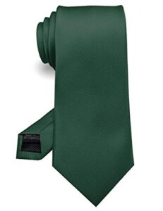 rbocott silk dark green tie business wedding formal necktie for men (dark green)