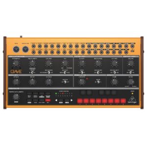 behringer crave analog synthesizer analog semi-modular synthesizer with 3340 vco, classic ladder filter, 32-step sequencer and 16-voice poly chain