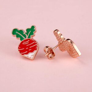 Fashion Cute Vegetable Fruits Pretty Radish Earrings for Women Summer Statement Jewelry - Perfect for Beach Holidays and Parties