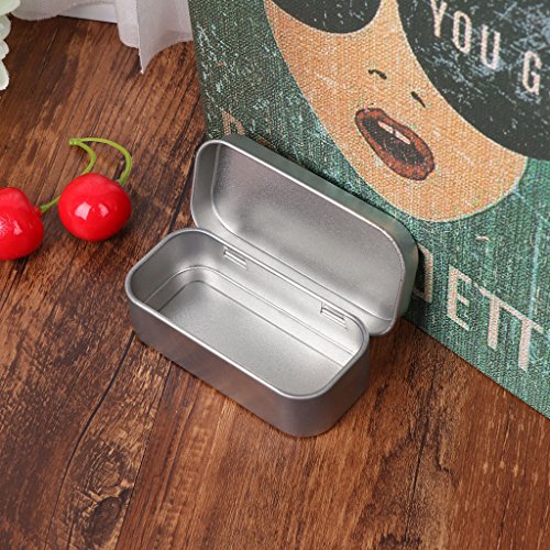 XISAOK Portable Metal Lip Small Storage Box Case Organizer for Money Coin Candy Keys