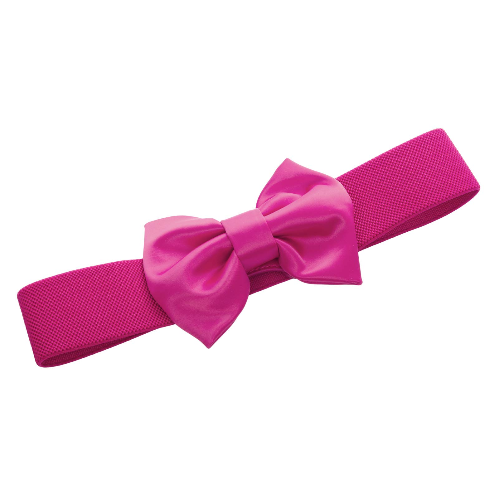 GRACE KARIN Women Elastic Bow Design Waist Belt Dress Decorations(L,Hot Pink)