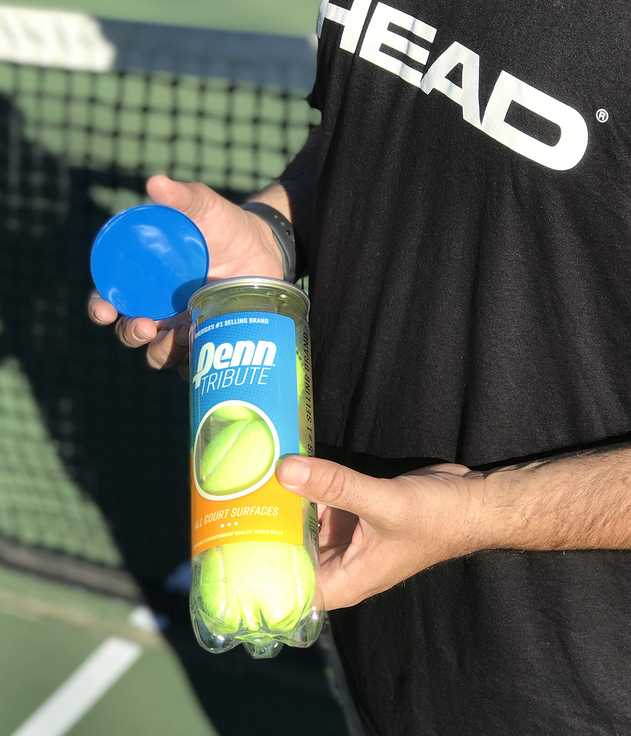 Penn Tribute - All Courts Felt Pressurized Tennis Ball, 1 Can, 3 Balls