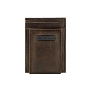 columbia men's rfid slim front pocket wallet with magnetic money clip