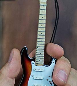 FanMerch 6" Collectible Sunburst Fender Stratocaster Guitar - Miniature Guitar Replica