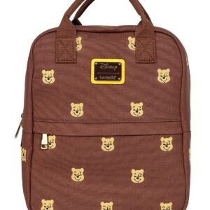 Loungefly x Winnie the Pooh Embroidered Canvas Backpack (One Size, Brown Multi)