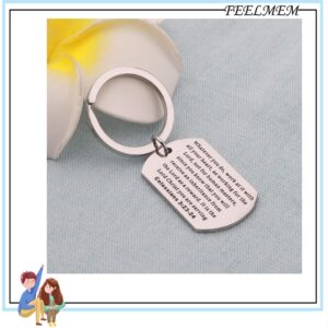 FEELMEM Christian Keychain Colossians 3:23 Bible Verse Keychain Whatever You Do Work at It with All Your Heart As Working for The Lord Religious Jewelry Inspirational Gifts (Silver)