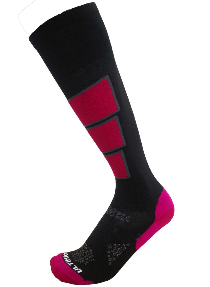 Ultimate Socks Womens Thermolite Ski Snowboard Warm Socks Raspberry Medium 7-9.5